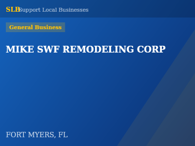 MIKE SWF REMODELING CORP — General Business in FORT MYERS, FL