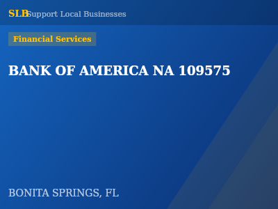 BANK OF AMERICA NA 109575 — Financial Services in BONITA SPRINGS, FL