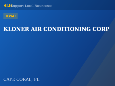 KLONER AIR CONDITIONING CORP — HVAC in CAPE CORAL, FL