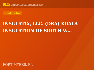 INSULATIX, LLC. (DBA) KOALA INSULATION OF SOUTH WEST FLORIDA — Contractor in FORT MYERS, FL
