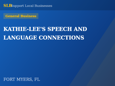 KATHIE-LEE'S SPEECH AND LANGUAGE CONNECTIONS — General Business in FORT MYERS, FL
