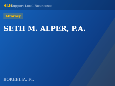 SETH M. ALPER, P.A. — Attorney in BOKEELIA, FL