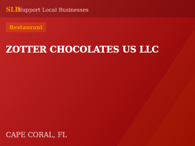ZOTTER CHOCOLATES US LLC — Restaurant in CAPE CORAL, FL