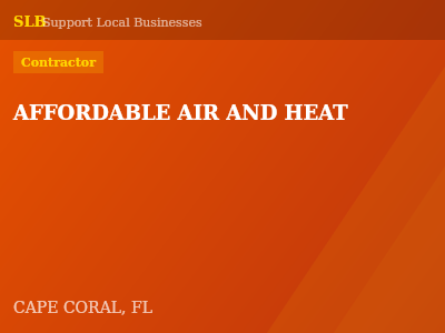 AFFORDABLE AIR AND HEAT — Contractor in CAPE CORAL, FL