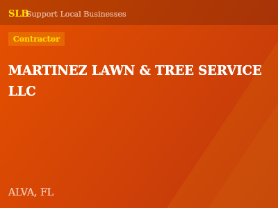 MARTINEZ LAWN & TREE SERVICE LLC — Contractor in ALVA, FL