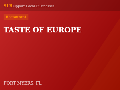TASTE OF EUROPE — Restaurant in FORT MYERS, FL
