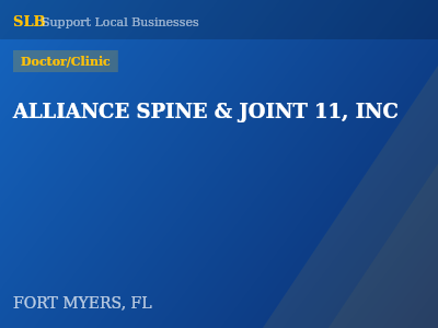 ALLIANCE SPINE & JOINT 11, INC — Doctor/Clinic in FORT MYERS, FL