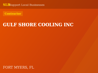 GULF SHORE COOLING INC — Contractor in FORT MYERS, FL