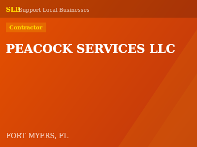 PEACOCK SERVICES LLC — Contractor in FORT MYERS, FL