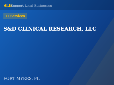 S&D CLINICAL RESEARCH, LLC — IT Services in FORT MYERS, FL