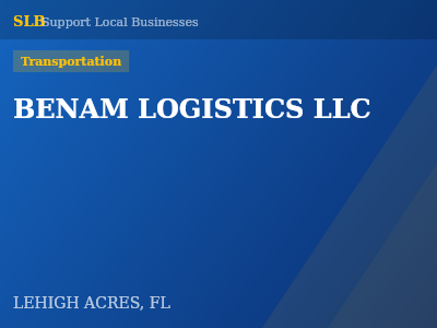 BENAM LOGISTICS LLC — Transportation in LEHIGH ACRES, FL