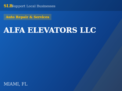ALFA ELEVATORS LLC — Auto Repair & Services in MIAMI, FL