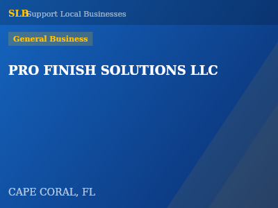 PRO FINISH SOLUTIONS LLC — General Business in CAPE CORAL, FL