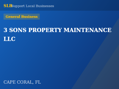 3 SONS PROPERTY MAINTENANCE LLC — General Business in CAPE CORAL, FL