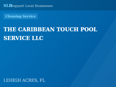 THE CARIBBEAN TOUCH POOL SERVICE LLC — Cleaning Service in LEHIGH ACRES, FL