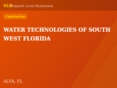 WATER TECHNOLOGIES OF SOUTH WEST FLORIDA — Contractor in ALVA, FL
