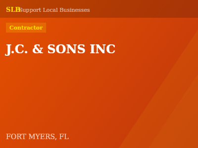 J.C. & SONS INC — Contractor in FORT MYERS, FL