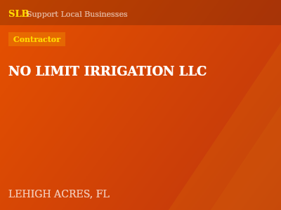 NO LIMIT IRRIGATION LLC — Contractor in LEHIGH ACRES, FL