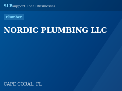 NORDIC PLUMBING LLC — Plumber in CAPE CORAL, FL