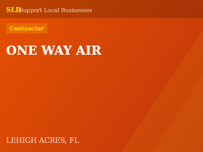 ONE WAY AIR — Contractor in LEHIGH ACRES, FL