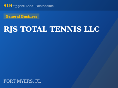 RJS TOTAL TENNIS LLC — General Business in FORT MYERS, FL