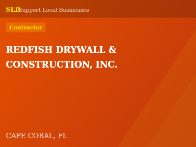 REDFISH DRYWALL & CONSTRUCTION, INC. — Contractor in CAPE CORAL, FL