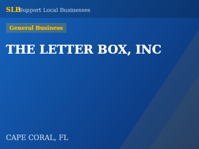 THE LETTER BOX, INC — General Business in CAPE CORAL, FL
