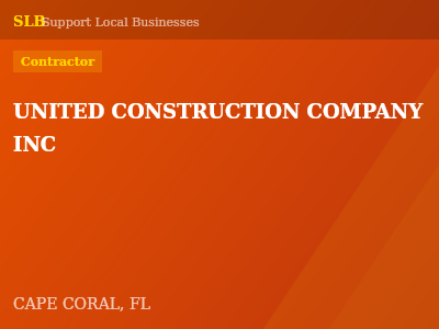UNITED CONSTRUCTION COMPANY INC — Contractor in CAPE CORAL, FL