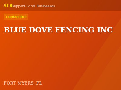 BLUE DOVE FENCING INC — Contractor in FORT MYERS, FL