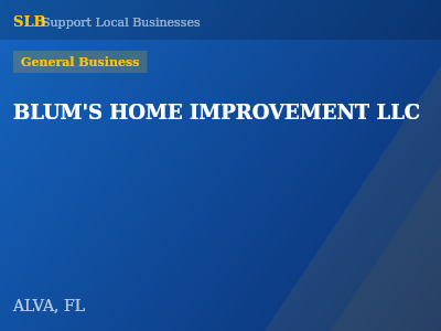 BLUM'S HOME IMPROVEMENT LLC — General Business in ALVA, FL