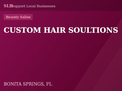 CUSTOM HAIR SOULTIONS — Beauty Salon in BONITA SPRINGS, FL