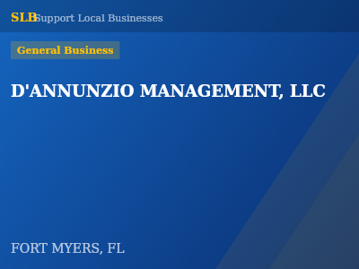 D'ANNUNZIO MANAGEMENT, LLC — General Business in FORT MYERS, FL