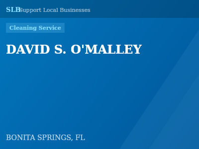 DAVID S. O'MALLEY — Cleaning Service in BONITA SPRINGS, FL
