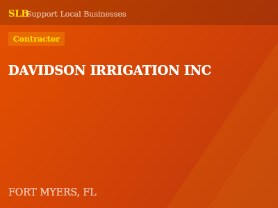 DAVIDSON IRRIGATION INC — Contractor in FORT MYERS, FL
