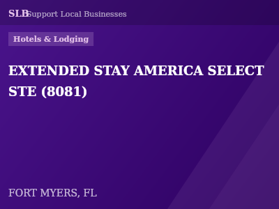 EXTENDED STAY AMERICA SELECT STE (8081) — Hotels & Lodging in FORT MYERS, FL