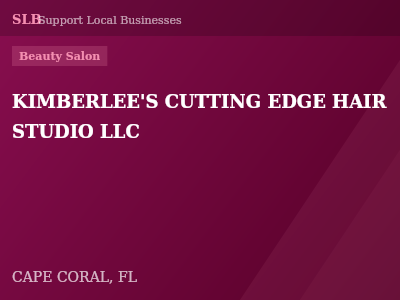 KIMBERLEE'S CUTTING EDGE HAIR STUDIO LLC — Beauty Salon in CAPE CORAL, FL