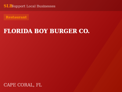 FLORIDA BOY BURGER CO. — Restaurant in CAPE CORAL, FL
