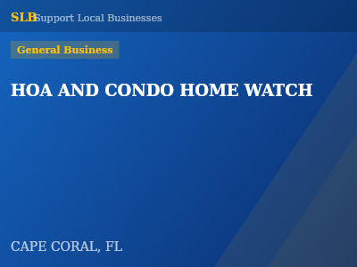 HOA AND CONDO HOME WATCH — General Business in CAPE CORAL, FL