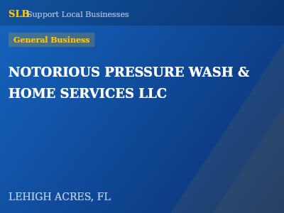 NOTORIOUS PRESSURE WASH & HOME SERVICES LLC — General Business in LEHIGH ACRES, FL
