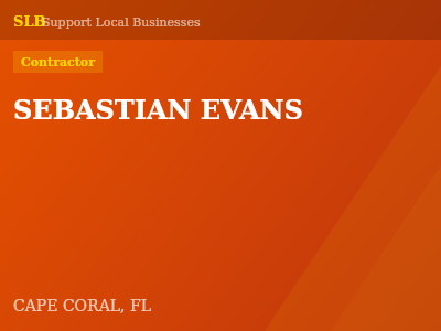 SEBASTIAN EVANS — Contractor in CAPE CORAL, FL