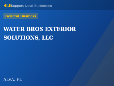 WATER BROS EXTERIOR SOLUTIONS, LLC — General Business in ALVA, FL