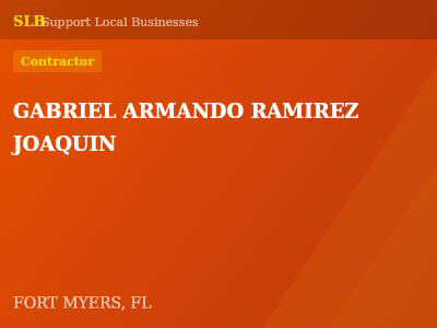GABRIEL ARMANDO RAMIREZ JOAQUIN — Contractor in FORT MYERS, FL