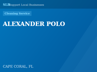 ALEXANDER POLO — Cleaning Service in CAPE CORAL, FL