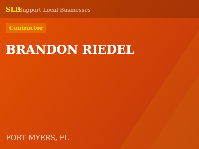 BRANDON RIEDEL — Contractor in FORT MYERS, FL
