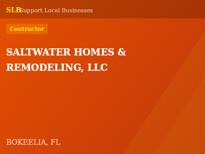 SALTWATER HOMES & REMODELING, LLC — Contractor in BOKEELIA, FL