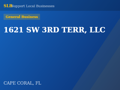 1621 SW 3RD TERR, LLC — General Business in CAPE CORAL, FL