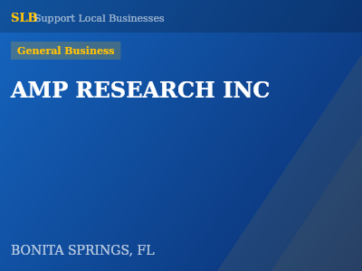AMP RESEARCH INC — General Business in BONITA SPRINGS, FL