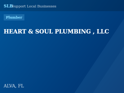 HEART & SOUL PLUMBING , LLC — Plumber in ALVA, FL