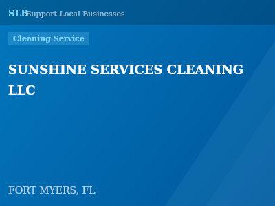 SUNSHINE SERVICES CLEANING LLC — Cleaning Service in FORT MYERS, FL