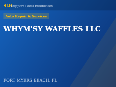 WHYM'SY WAFFLES LLC — Auto Repair & Services in FORT MYERS BEACH, FL